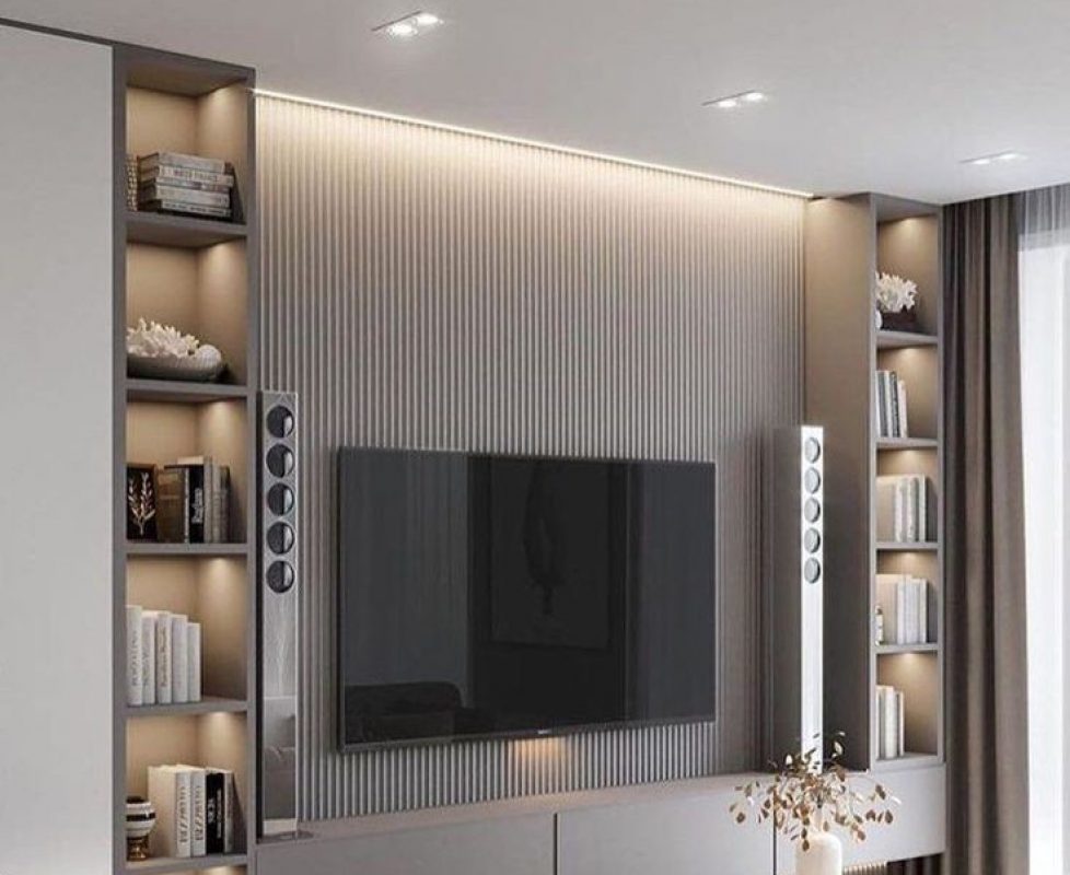 Sleek and Contemporary TV Unit that Combines Functionality and Style for Your Living Room